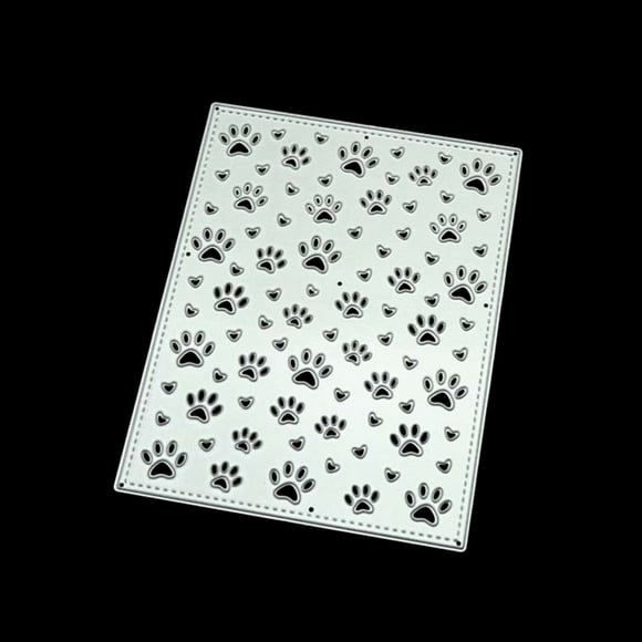 I23 Metal Cutting Dies-Pawprint & cœur chat chien Pet Paw Print